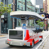 Vélo-bar électrique tandem ordinaire pour les visites en ville, vélo-pub à pédales pour les groupes touristiques, vélo-pub pour les soirées en ville