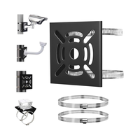 Support d'angle de montage latéral en acier inoxydable avec cerceau pour caméra de sécurité CCTV