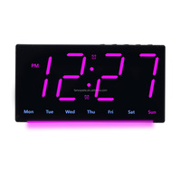 Multifunktionaler Großer LED Digitaler Nachttisch-Wecker LED-Wanduhr mit Datum, Uhrzeit, Temperatur, Alarm/Schlummerfunktion und Nachtlicht