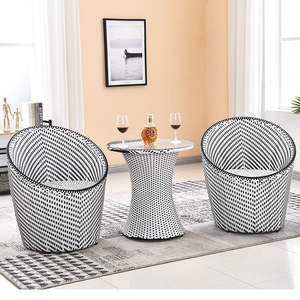 Silla de jardín Patio Jardín de lujo Ratán Muebles de salón hechos a mano al aire libre - Product Image 3