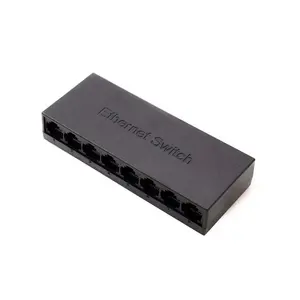 Fast Network Working Speed OEM Mini 8 10/100Mbps Ethernet Switch 5V 1A Power Adapter Unmanaged Plastic Network Switch