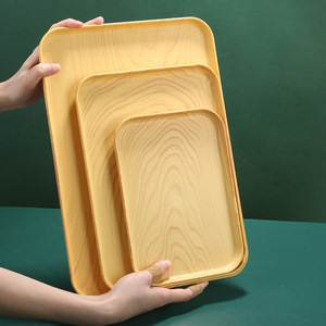 Rechteckiges, nachhaltiges, multifunktionales, dekoratives Serviertablett aus Kunststoff, spülmaschinenfest, für Lebensmittel, Obst, Snacks, Desserts - Product Image 3