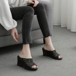 Sandalias de Plataforma con Punta Abierta para Verano, en Colores Elegantes, Transparentes con <span class=keywords><strong>Cristales</strong></span>, Tallas Grandes - Product Image 6