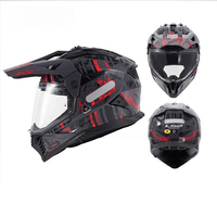 Casque de moto LS2 à double visière pour homme et femme, casque intégral pour moto, toutes saisons, universel, anti-buée, MX702