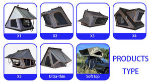 Tente de toit légère en aluminium pour <span class=keywords><strong>camping</strong></span> tout-terrain, tissu Oxford imperméable, installation rapide pour SUV/pick-up, quatre saisons, 2-3 personnes - Product Image 5