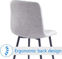 Vente en gros ensemble moderne de 2 chaises de salle à manger rembourrées en velours coussin épais et doux pour restaurant, maison, bureau, cuisine, fauteuil d'appoint