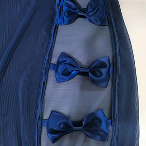 Blauwe sexy lingerie bodysuit set voor dames met strikdetail, stevige controle, hoogwaardige mesh kant, luxe femme. - Product Image 6