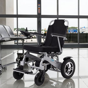 Silla <span class=keywords><strong>de</strong></span> Ruedas Eléctrica Plegable <span class=keywords><strong>de</strong></span> Aleación <span class=keywords><strong>de</strong></span> Aluminio con Cuatro Ruedas Sólidas y Batería Extraíble - Product Image 2