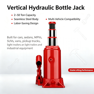 Cric hydraulique à bouteille de 6 tonnes pour réparation automobile, équipement de levage vertical à double vérin, cric hydraulique à bouteille à profil bas - Product Image 5