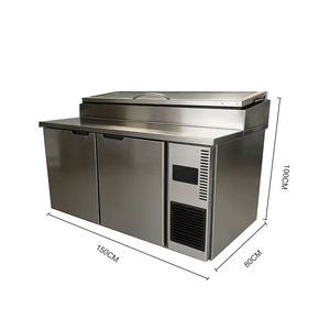 Estación de Trabajo Refrigerada para Pizza Comercial de 1.5m AC, Refrigerador con Enfriamiento por Aire - Product Image 2