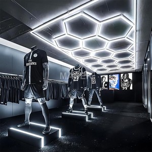 Hexagon LED Shop mLights <span class=keywords><strong>Lampe</strong></span> en forme de nid d'abeille Plafonnier de travail pour salons de coiffure <span class=keywords><strong>Magasin</strong></span> de vêtements Atelier Garage - Product Image 6