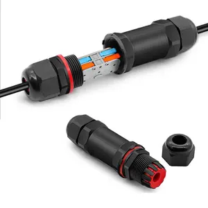quick installation IP68 3Pin straight junction box 3 Pin outdoor terminal electrical cable connector without welding