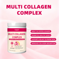 Poudre de complexe multi-collagène 280g Sans saveur Vitamine C Acide hyaluronique Probiotiques 30 portions Éclaircissement de la peau pour adultes Naturel