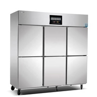 Réfrigérateur et congélateur de cuisine professionnelle en acier inoxydable 304 -15°C~10°C, horizontal, vertical, avec congélateur supérieur