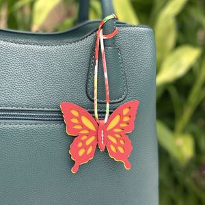 Elegantes Adornos de Mariposa para Bolsos, Decoraciones Estilosas para Bolsos de Mano, Lindos Llaveros de Cuero PU con Lazo - Product Image 6