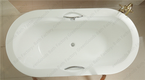 Bañera independiente de 2000mm de fibra de vidrio para habitación, bañera Extra grande blanca y dorada para <span class=keywords><strong>hotel</strong></span>, CE London - Product Image 4
