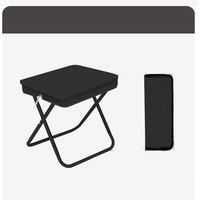Chaise pliante en aluminium ultra-légère et table à boisson, design minimaliste pour les loisirs en plein air, le jardin, le camping
