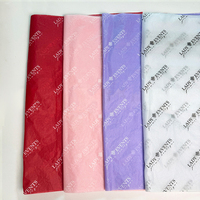 Papier de soie coloré avec impression graphique blanche personnalisée, faible quantité minimale de commande, doublure intérieure pour vêtements et chaussures, papier copie respirant et absorbant l'humidité