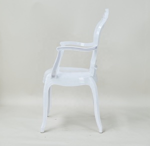 PC Resina Plástico Reposabrazos Color Blanco Banquete Salón Hotel Evento Fantasma Bella Silla - Product Image 5