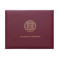 Gold Foil Custom Pu Leather A3 Certificate File Folder Holder Leather Diploma Holder