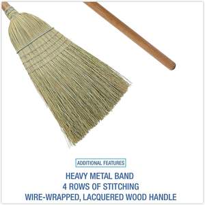 Escobas para Almacenes Boardwalk BWKBR10001 100% de Fibra de Maíz, 60 Unidades Negras/Naturales, 6/Caja, para Exteriores y Patio - Product Image 4