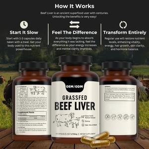 แคปซูลตับวัวเลี้ยงด้วยหญ้า OEM/ODM 3000 มก. ให้สารอาหารวิตามินและแร่ธาตุเพื่อบำรุงข้อต่อ กระดูก <span class=keywords><strong>ผม</strong></span> ผิวหนัง และเล็บ - Product Image 4