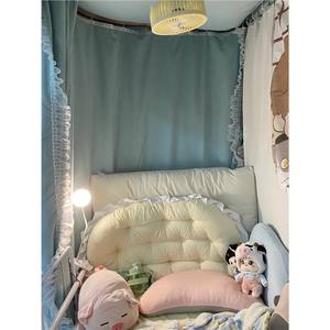 เบาะรองหัวเตียงแบบคู่ ขนาดทวิน นุ่มสบาย สไตล์ฝรั่งเศส ไส้ใยโพลีเอสเตอร์ หุ้มด้วยผ้า สำหรับเตียงนักศึกษา - Product Image 1