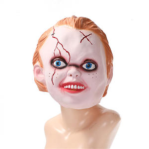 ตุ๊กตาผี Chucky หน้ากากคืนชีพฮาโลวีนน่ากลัวเล่น NPC ชุดหูฟังคอสเพลย์ - Product Image 1