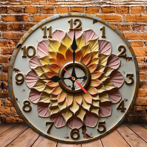 Round Wooden Wall <b>Clock</b> 25x25Cm Silent Non Ticking For Bedroom Living Room - Product Image 5
