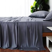 Draps de lit en sergé de fibre de bambou 400TC, style moderne minimaliste, doux et soyeux, teinture réactive, couleur unie, personnalisable