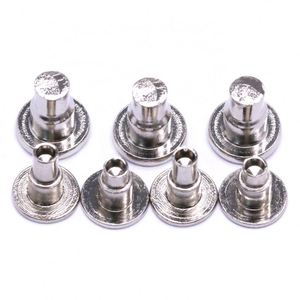 Rivets à tête plate semi-tubulaires en fer nickelé, fabriqués sur mesure en usine, certifiés ISO, pour usage industriel - Product Image 4