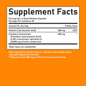 Capsules de concentré de canneberge personnalisées, complément alimentaire à base de plantes, soutient la santé urinaire, 100% naturel, capsules d'antioxydant à la vitamine C - Product Image 6