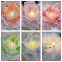 Décoration géante LED en forme de fleur pour l'entrée de mariage, la cabine photo et le jardin féerique