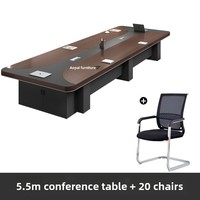 HYZ-282X Table de conférence industrielle en bambou, longue et simple, pour 12 personnes, anti-brûlure, anti-taches, pour réception et formation