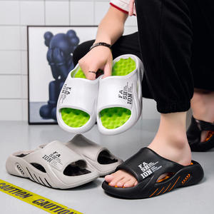 브리즈스텝 남성용 대형 사이즈 아웃도어 비치 마사지 EVA 슬라이드 슬리퍼 미끄럼 방지 및 냄새 방지 욕실용 두꺼운 밑창 슬리퍼 - Product Image 5