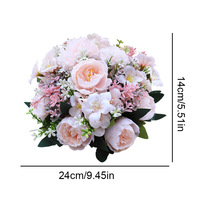 Centre de table en fleurs artificielles en soie, rose, blanc et violet, nouveau design DREA, pour mariage.
