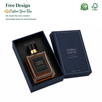 Caja de Embalaje de Perfume Negra Mate de 30 ml de Primera Calidad al por Mayor para Exhibición de Botellas de Regalo, Juego de Cajas con Logotipo Personalizado