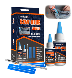 Visbella Sew Glue Liquid 60ML + 120ML <span class=keywords><strong>para</strong></span> <span class=keywords><strong>tela</strong></span> de cuero, reparación de manualidades decorativas, lágrima - Product Image 4
