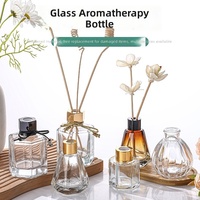 Bouteille en verre vide transparente à facettes dégradées pour diffuseur de roseaux, idéale pour la décoration intérieure et les arômes domestiques – Offre Spéciale