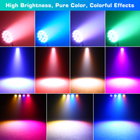 4 Projecteurs PAR LED 180W RGBWA+UV 6-en-1 DMX512 avec Contrôle Automatique/Par Son, Effet Stroboscopique, Éclairage de Scène pour Salles de Danse et Fêtes, Protection IP33