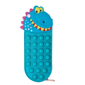 Bán buôn dễ thương phim hoạt hình động vật có hình dạng bong bóng Silicone bút chì trường hợp giá thấp sinh viên lưu trữ hộp - Product Image 1