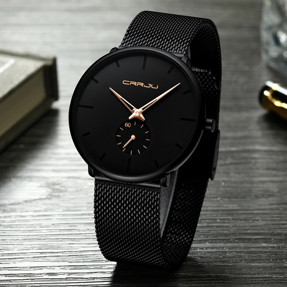 CRRJU Orologio da polso multifunzionale cronografo milare