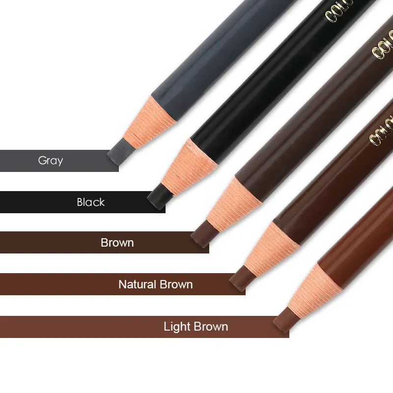 12pcs/lot Eyebrow Pencil Longlasting Waterproof Eyebrow Pencil Easy to Wear Cosmetic Makeup Tools Microblading Supplies