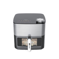 Anbolife Friteuse à air numérique 12-en-1 8L en acier inoxydable avec fenêtre et lumière, écran tactile, entièrement métallique, sans odeur, OEM/ODM