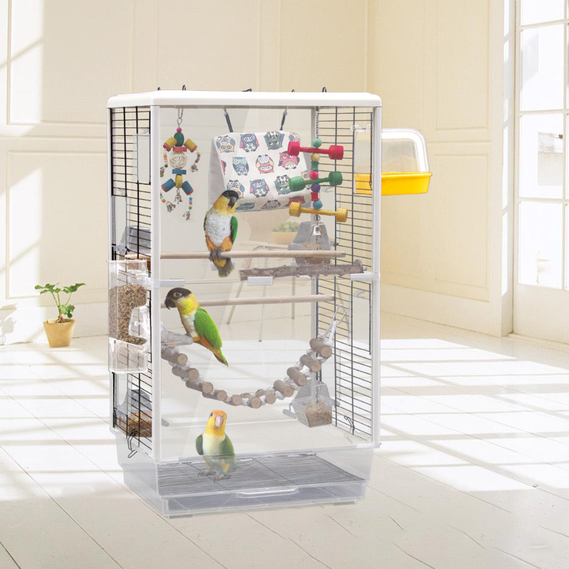 transparent acrylic parrot cage for birds