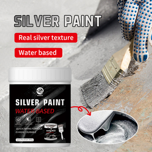 Pintura Líquida Acrílica Metálica Plateada <span class=keywords><strong>con</strong></span> Purpurina para Lona, Madera, <span class=keywords><strong>Tela</strong></span>, Cerámica, Piedra y Manualidades - Product Image 2