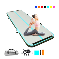 Tapis de gymnastique aérienne gonflable pour acrobaties, épaisseur 4, 10/13/16 pieds, imperméable, pour entraînement à domicile, avec pompe