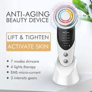 Appareil de beauté 7 en 1 pour le visage, thérapie par la lumière, élimination de l'acné, radiofréquence, soin de la peau, élimination des rides, masseur - Product Image 2