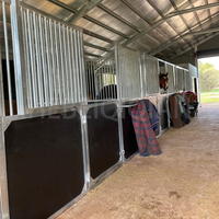 Box de manège portable galvanisé à chaud pour chevaux, écurie extérieure avec toit