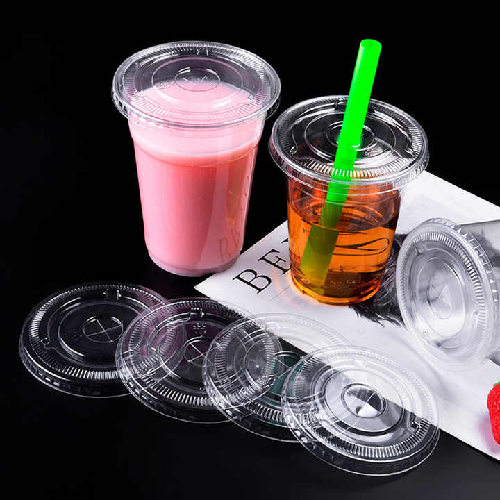 Wholesale Juice Tea Clear Plastic Cup 90mm Custom logo Disposable PET ...